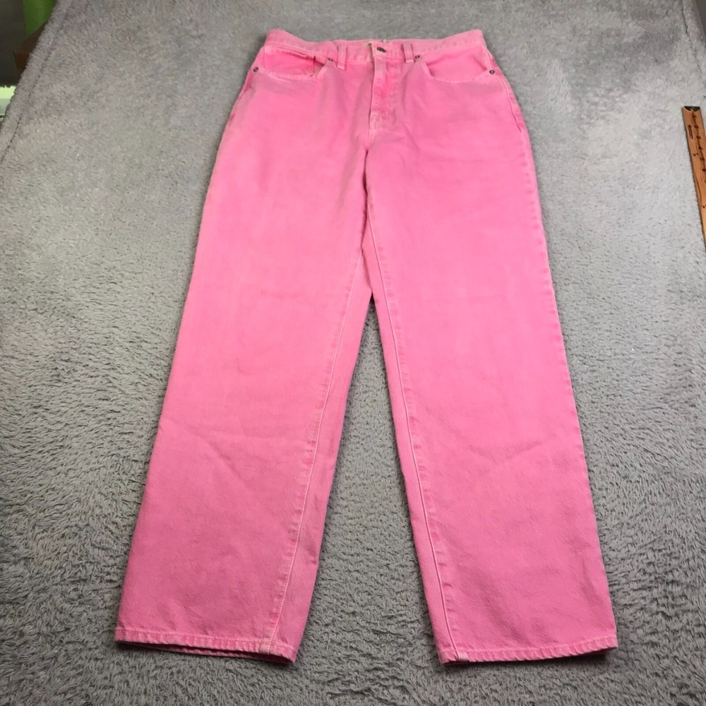 Madewell Baggy Straight Jeans Womens 28 (31x31) Bubblegum High Rise Denim Barbie